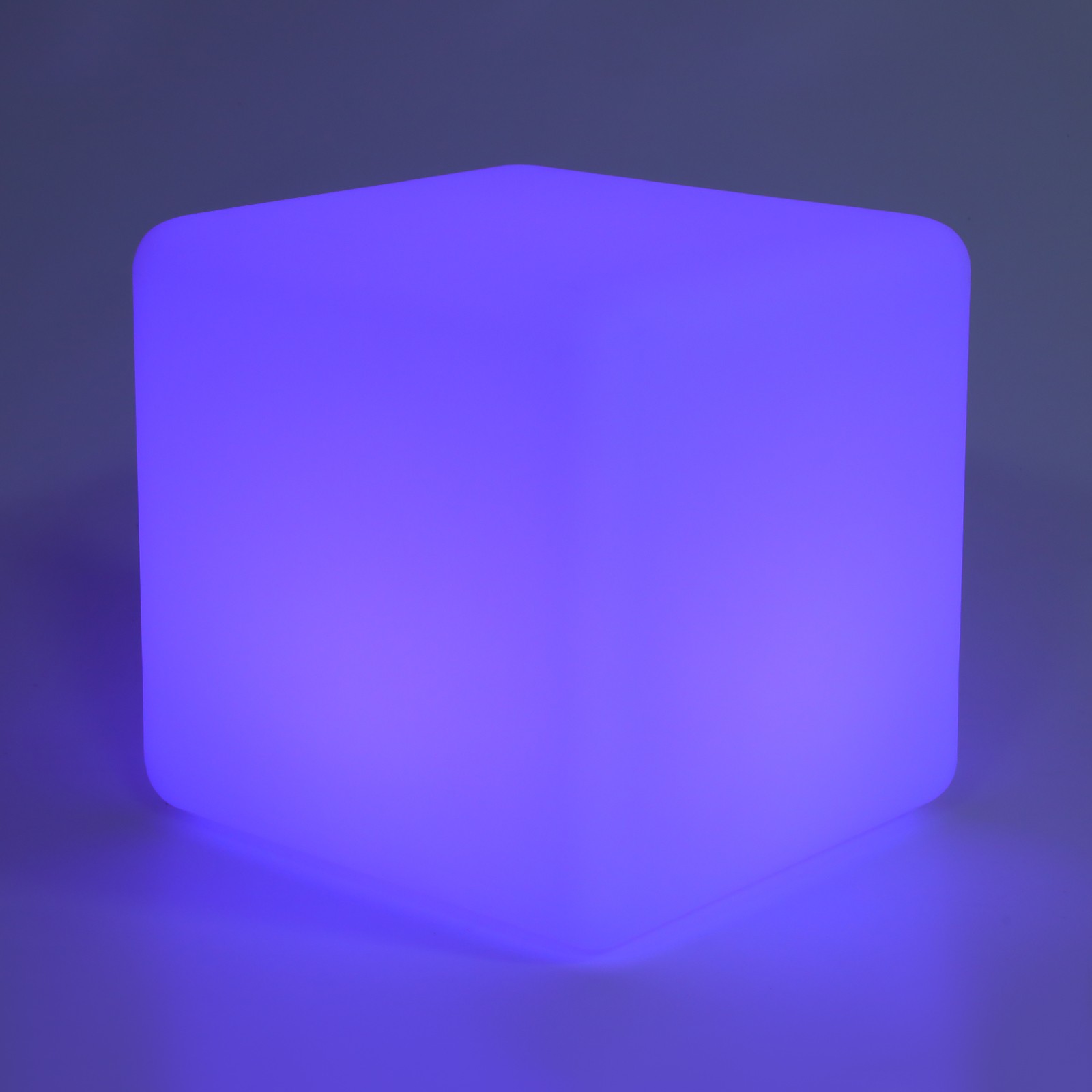 16 RGB Colors Rechargeable 12 inch LED Light Cube Stools Chair W/Remote Control