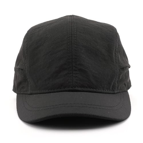 Short Brim Quick-Dry Lightweight Breathable Polyester Baseball One Size Black