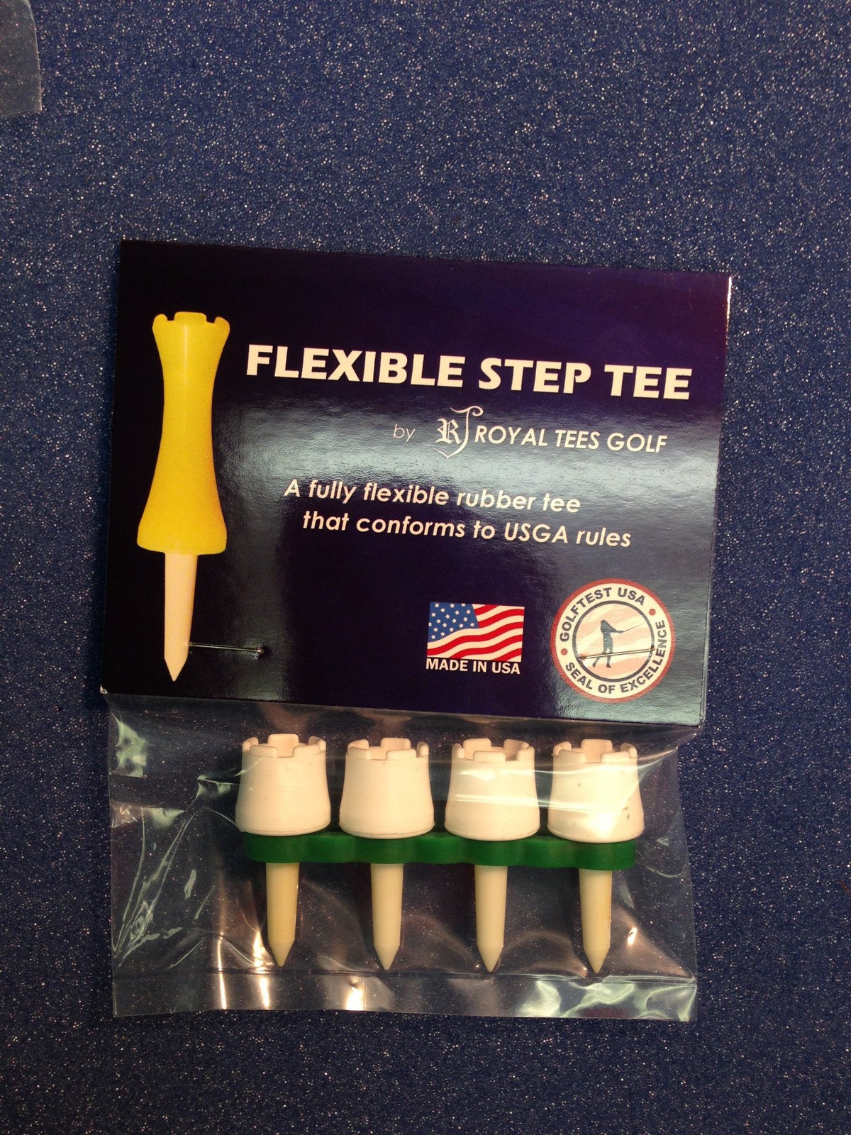 Royaltees R4 1/2" Pack, Flexible Golf Tees (White) 1/2", White