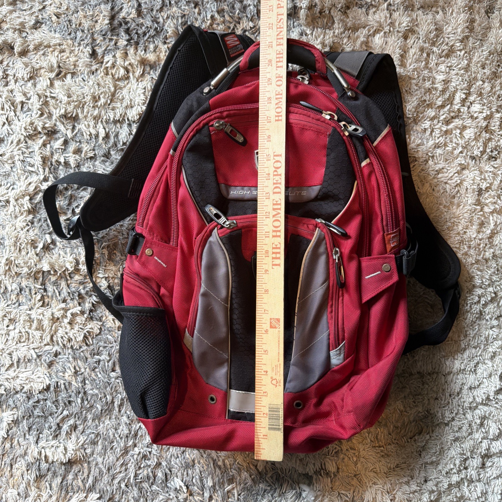 HIGH SIERRA Elite Hiking Backpack Airflow System Gray & Red
