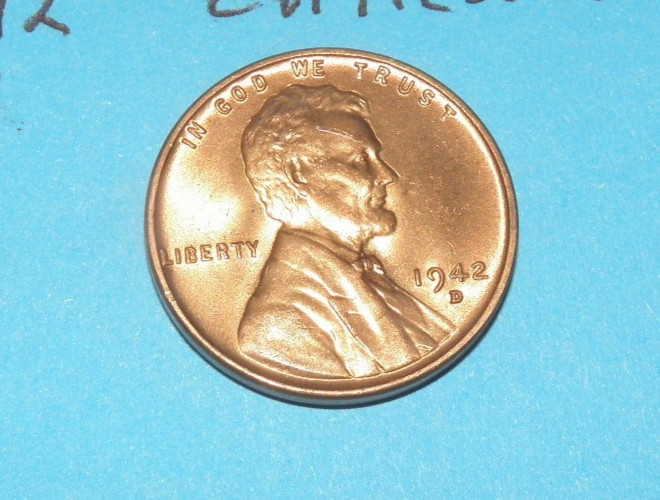 1942 D  BRILLIANT  RED  UNCIRCULATED  SHARP  DETAILS   WHEAT CENT    4