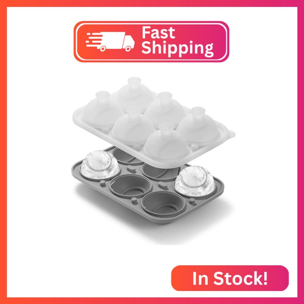 Nax Caki 3D Tennis Ice Cube Tray, Large Tennis Silicone Fun Shapes Whiskey Ice M