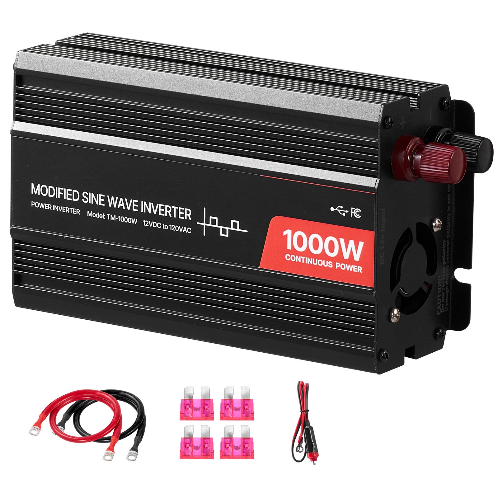 Uimoso 1000W Power Inverter 12V DC to 120V AC with LED Display