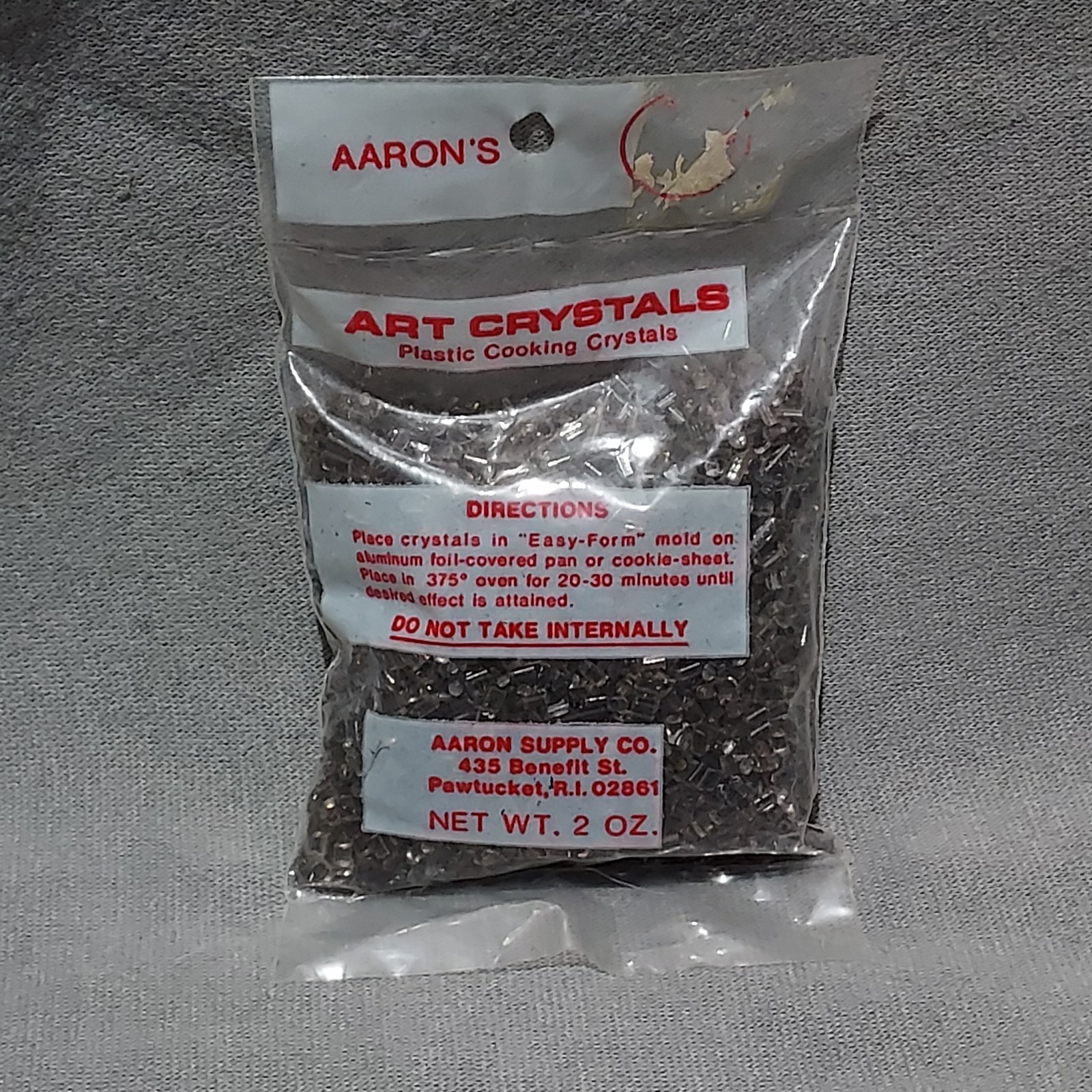 Vintage Aarons Melting Plastic Crystals Crafts 2oz Light Brown Old Stock NEW