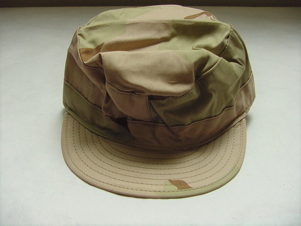 US AIR FORCE CAP CAMOUFLAGE PATTERN CLASS 2 SZ 7¼ - VINTAGE USAF HAT - FREE SHIP
