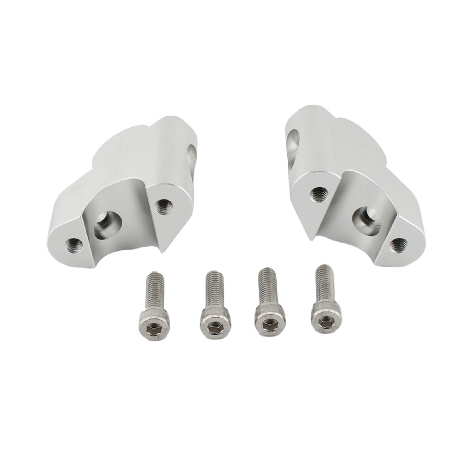 For Ducati Multistrada V4 Motorcycle Handlebar Riser Heightening Clamp Silver