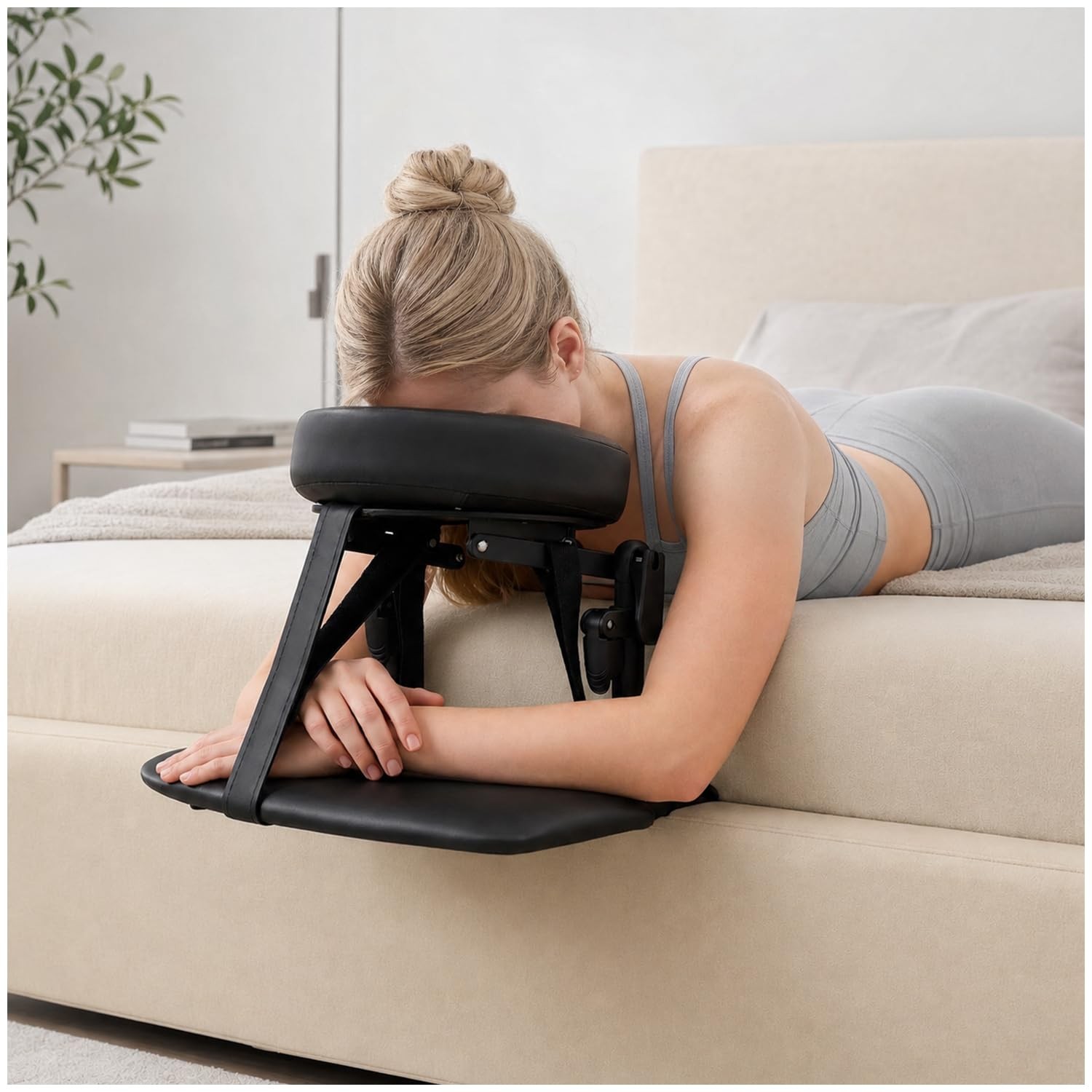 Massage Headrest for Bed Adjustable Face Cradle Kit