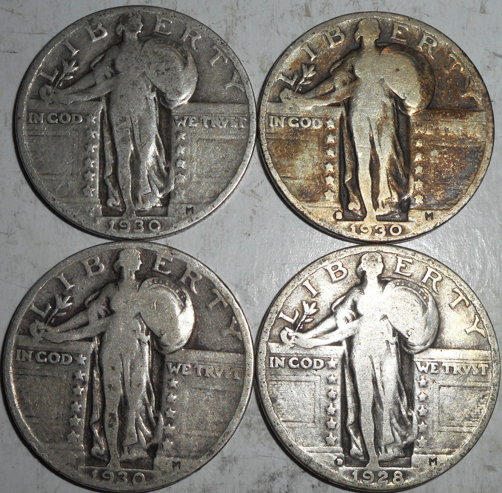 1928-D, 1930-S, 1930, 1930 Standing Liberty Quarters,  Estate Sale, SHIPS FREE