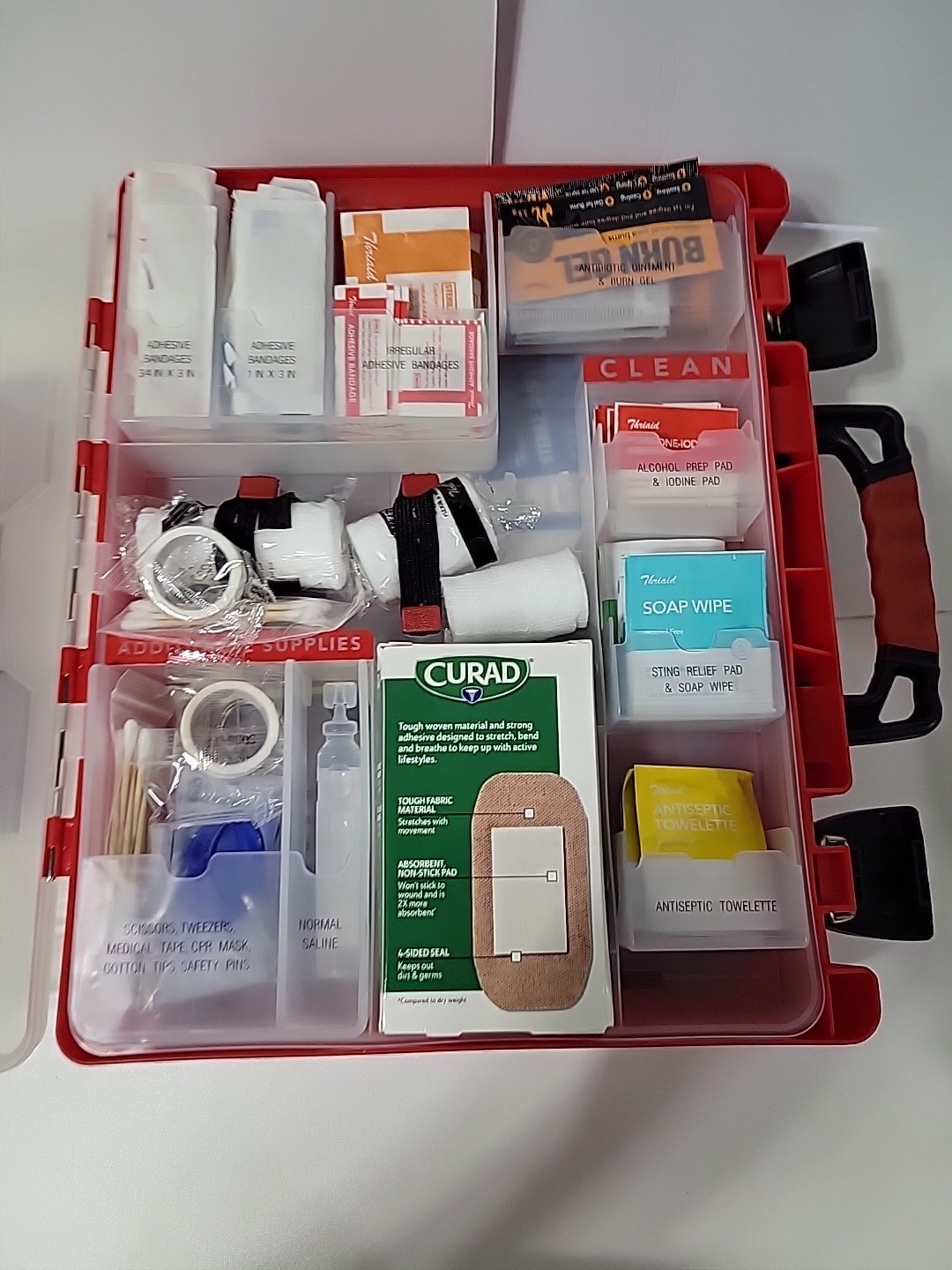 365 Piece First Aid Kit, Multi Compartment Durable Hard Case