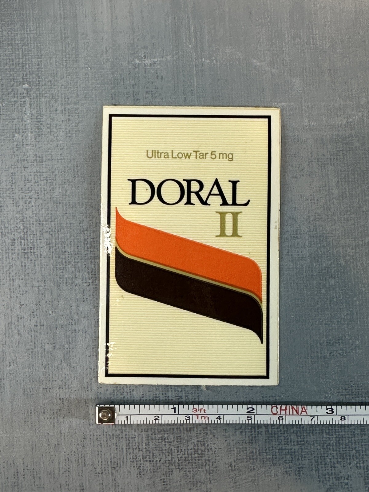 Vintage Doral II Cigarettes Sticker Advertising