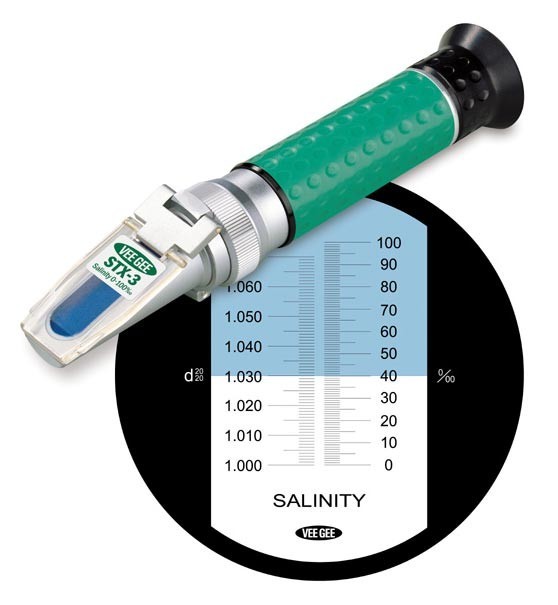 VEE GEE STX-3 (43036) Handheld Refractometer, 0-100&permil; Salinity, ATC