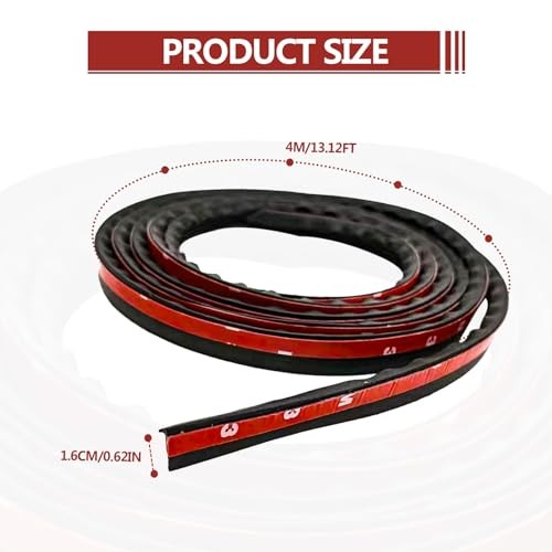 Universal Car Window Rubber Seal Strip, V-Shaped Car Windshield Edge Moulding