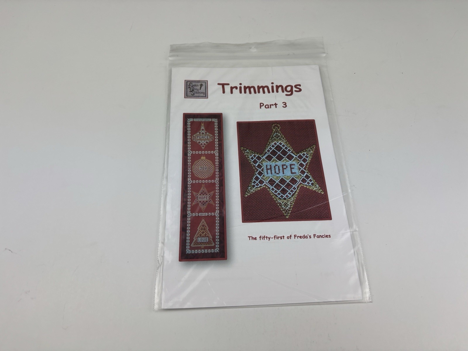 Freda’s Fancy Stitching Trimmings Part 3 Hope Needlepoint Pattern 6S