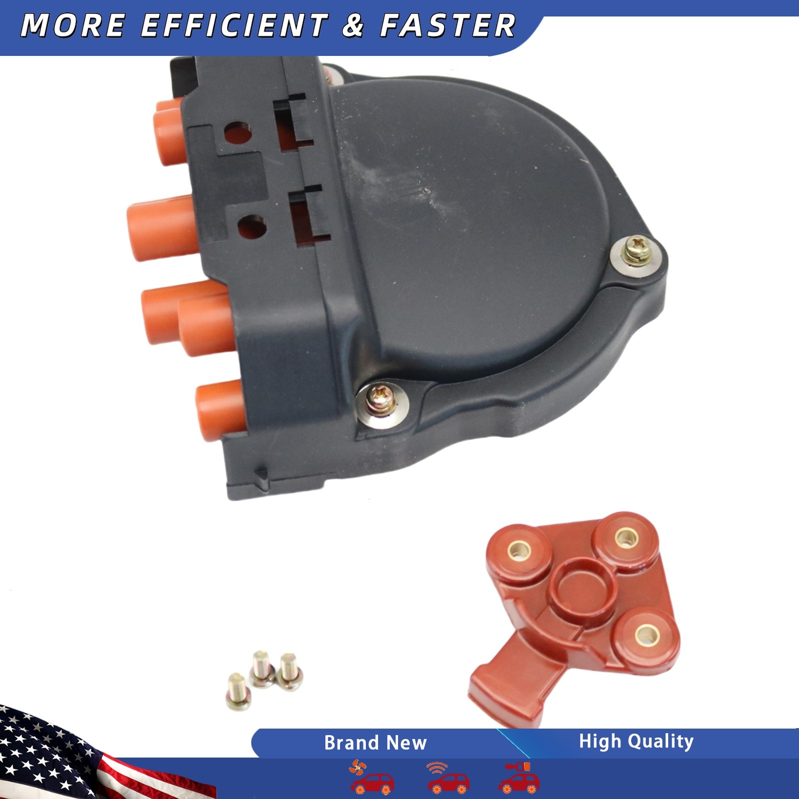 Fits BMW E23 E24 E28 E30 E31 E32 Distributor Cap&Rotor 12111725070 12111734110
