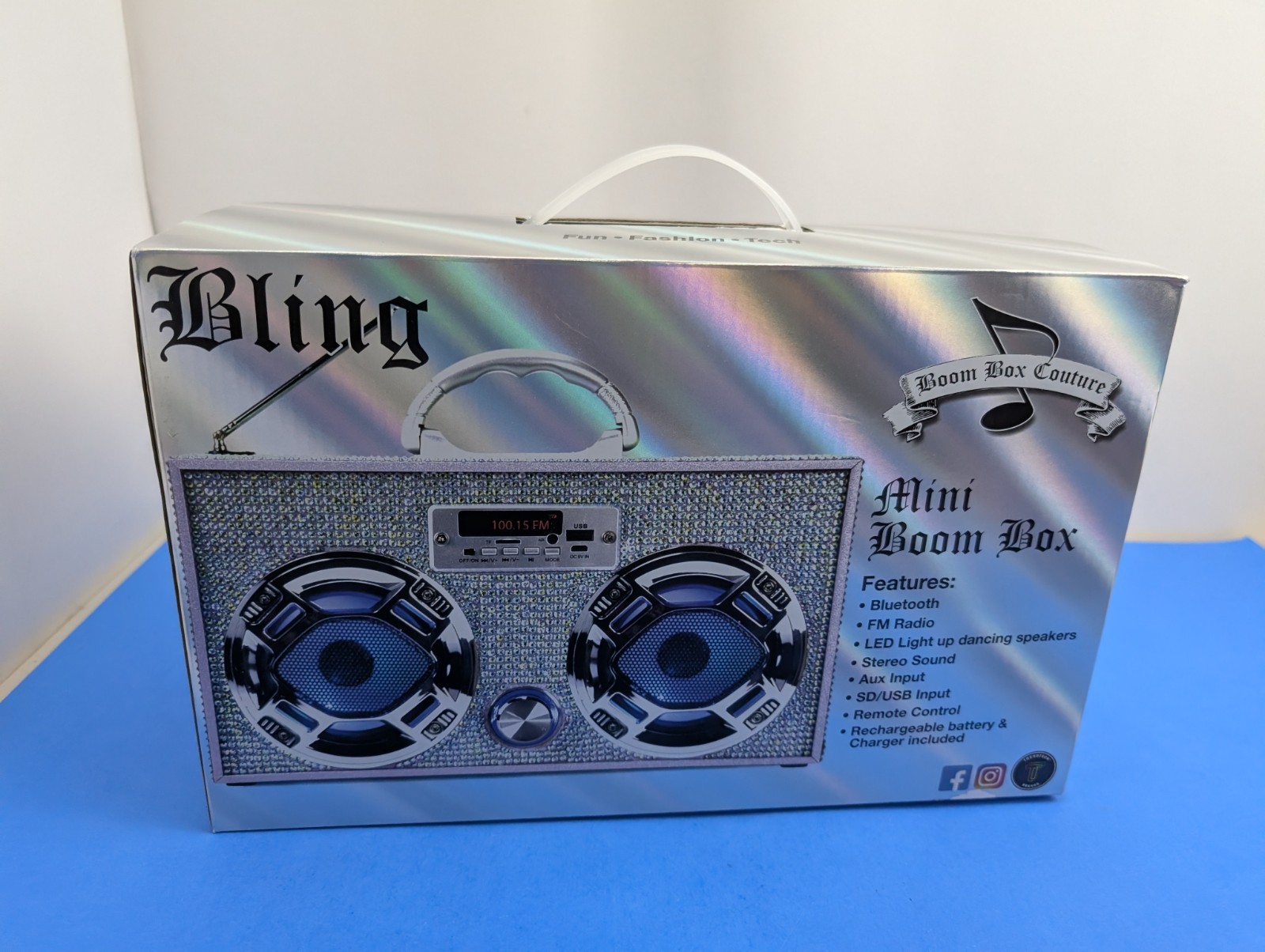 Wireless Express Bling Mini-Bling Wireless Bluetooth Boombox Couture Never used