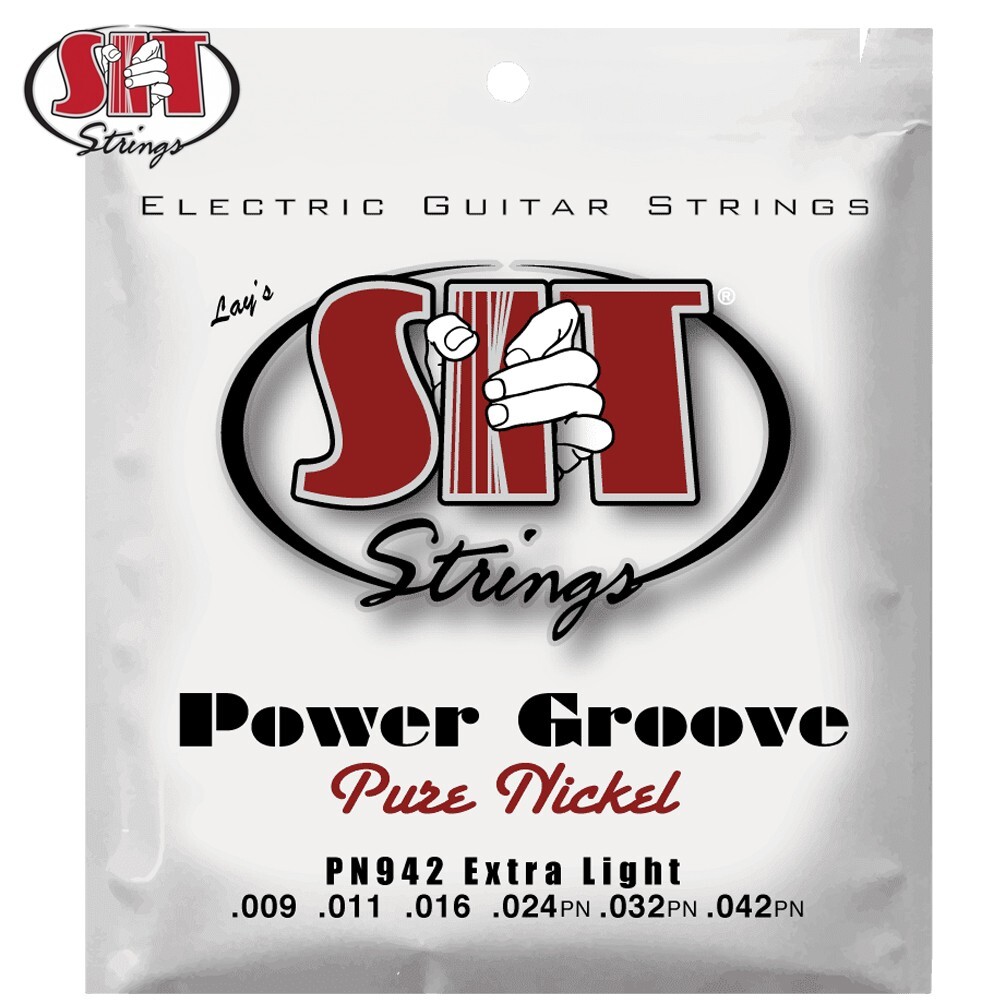SIT PN1046 Power Groove Pure Nickel Electric Guitar Strings 10-46