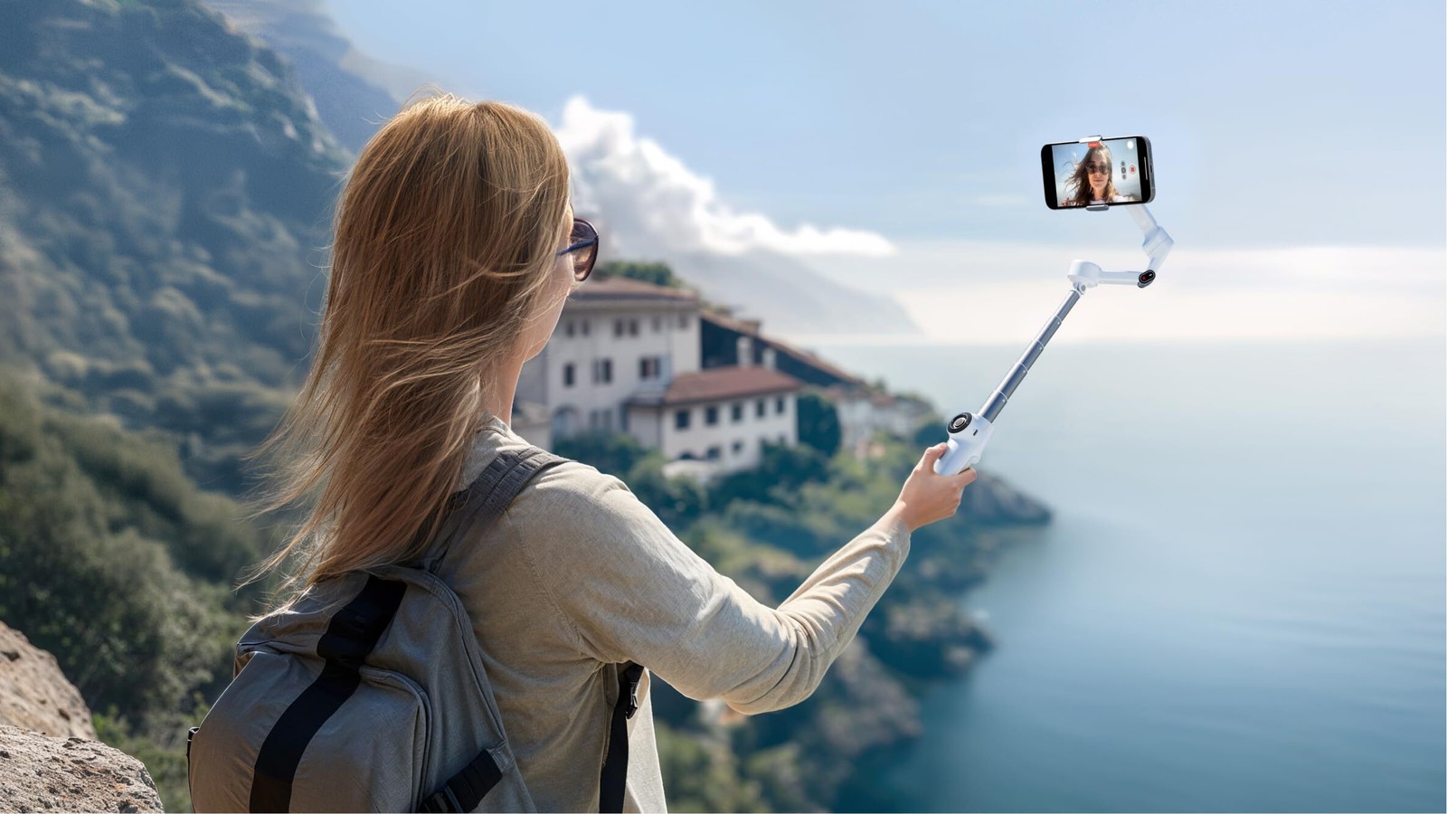 Insta360 Flow 2 Pro 3-Axis AI-Powered Smartphone Gimbal Creator Bundle - White