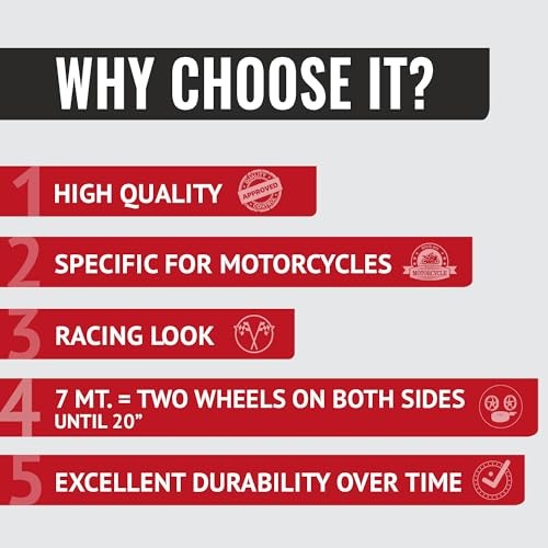 Racing Wheel Stripes with Applicator Tool, Red Race, 7 mm x 7 mt