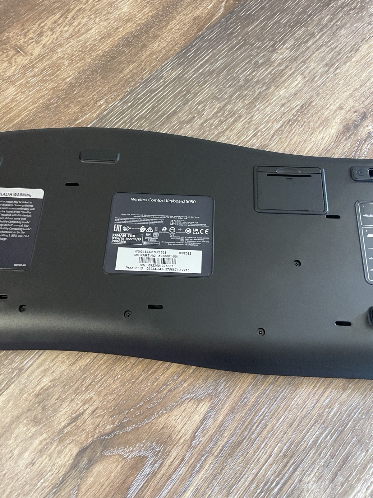 NO DONGLE Microsoft Windows Wireless Comfort 5050 Desktop Keyboard Mouse - READ