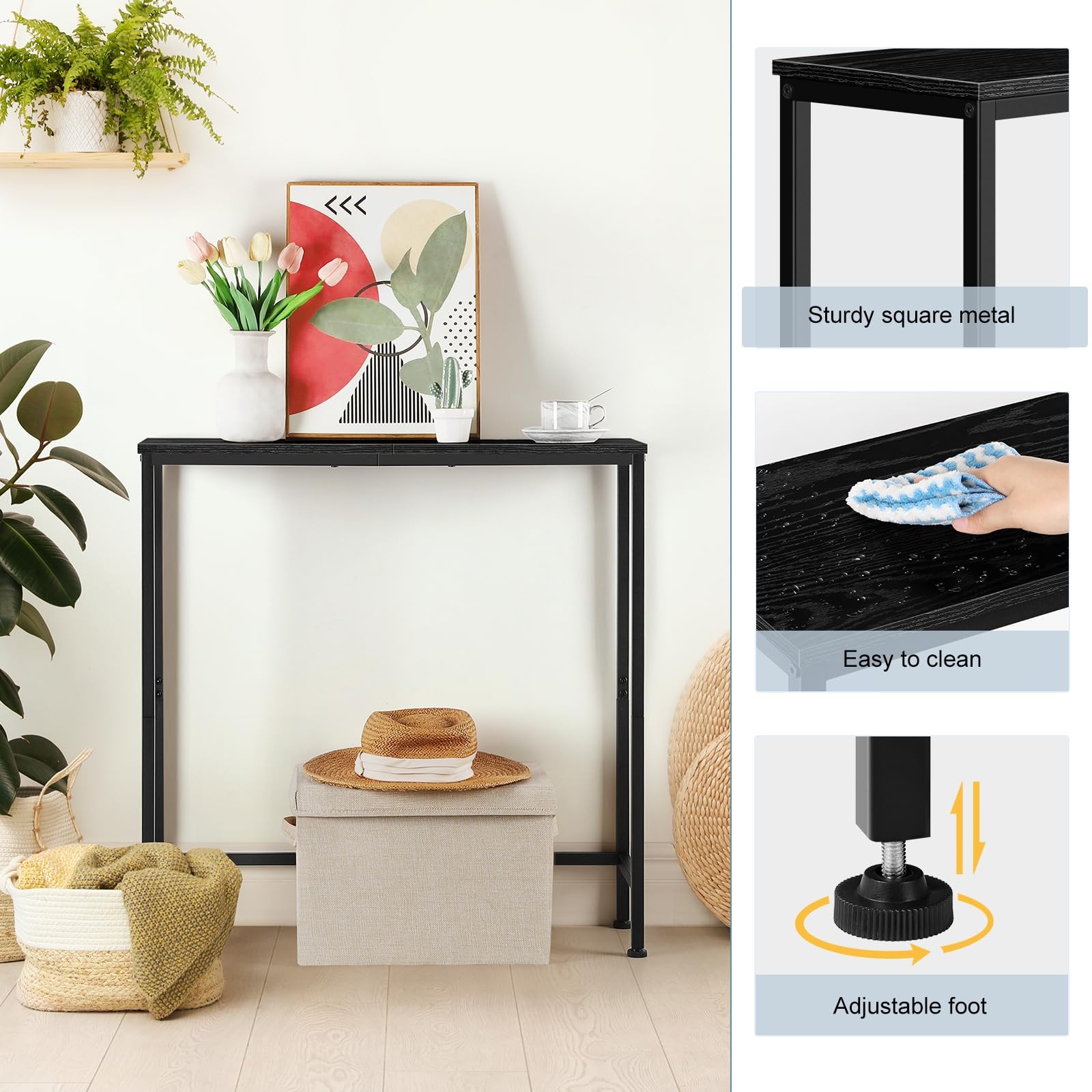 Narrow Console Table Small Entryway Table Thin Table Sofa Side Table Hallway ...