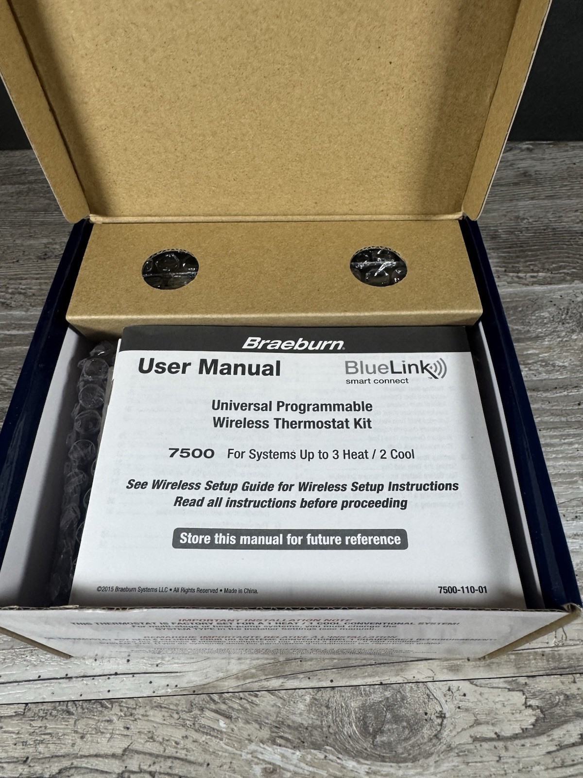 Braeburn 7500 Universal Wireless Thermostat Kit - Programmable/Non-Programmable