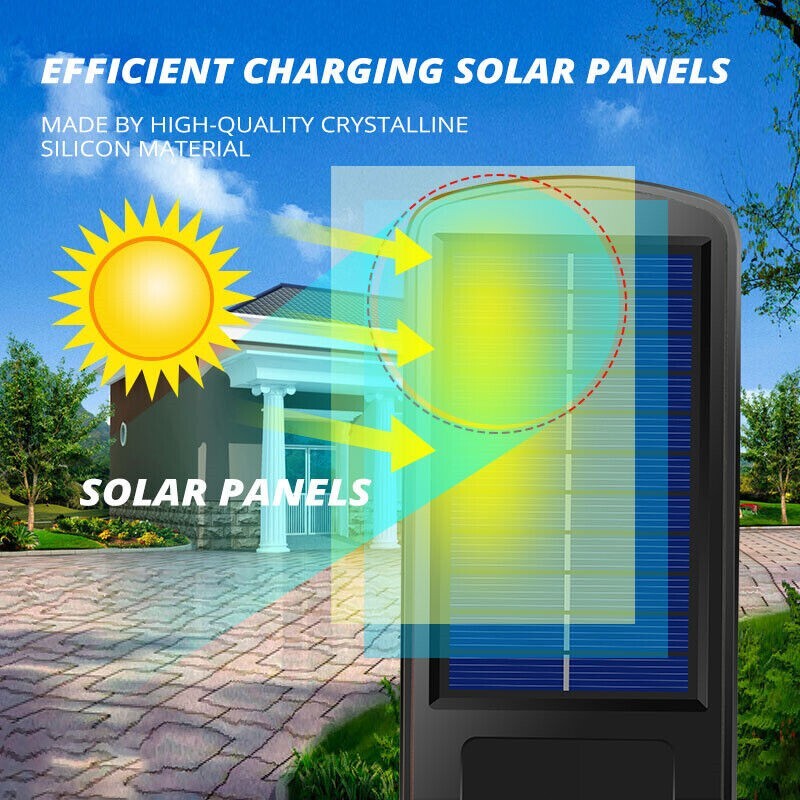 2PCS 99000000LM LED Solar Wall Light Commercial Dusk To Dawn Outdoor Street Lamp