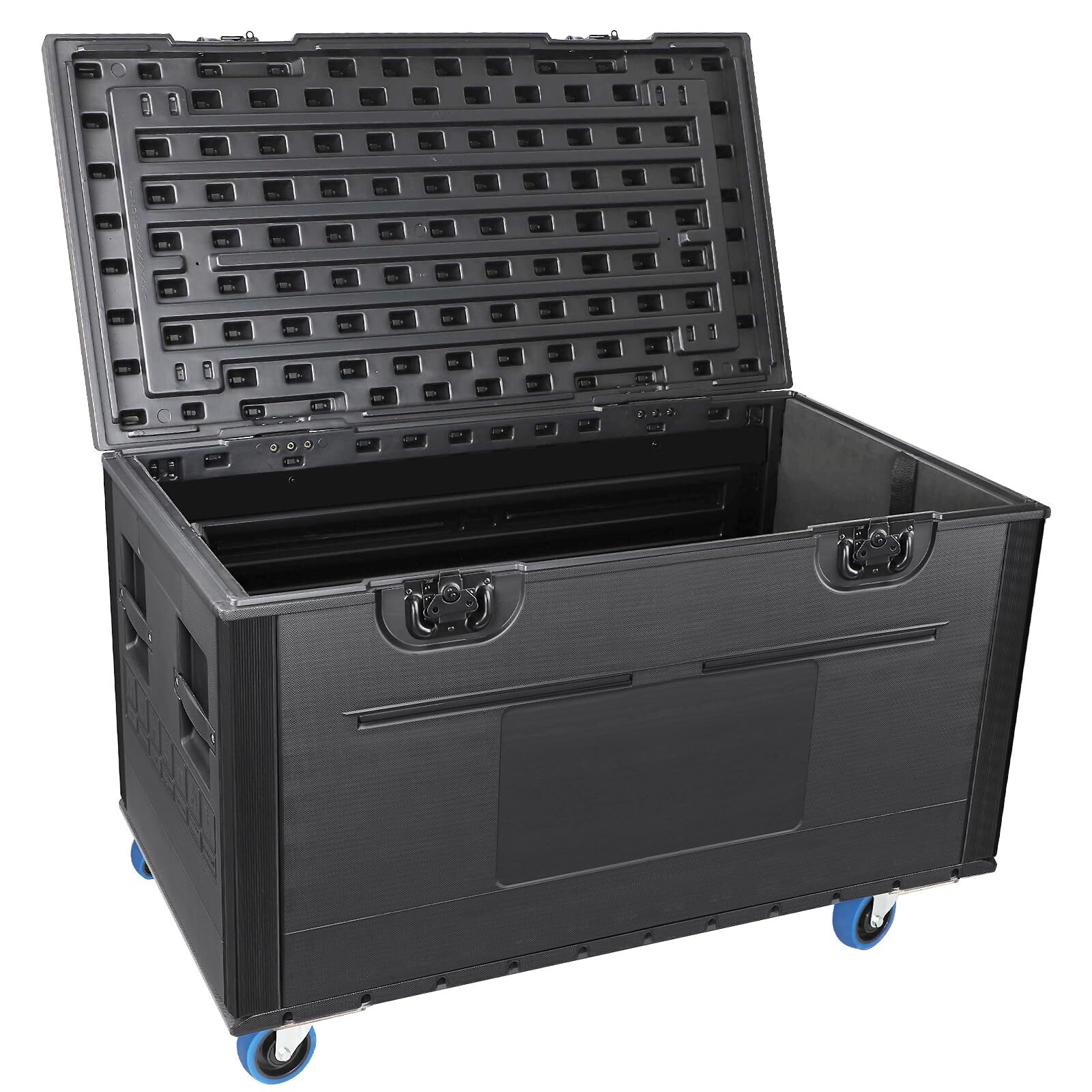 Cable Trunk ATA Road Case Utility Road Trunk Flight Case w/ Wheels for Pro Audio