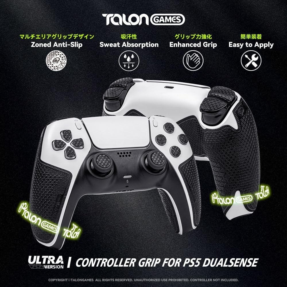 Controller Grip Tapes Compatible with PS5 DualSense Edge, Ultra Version Anti ...