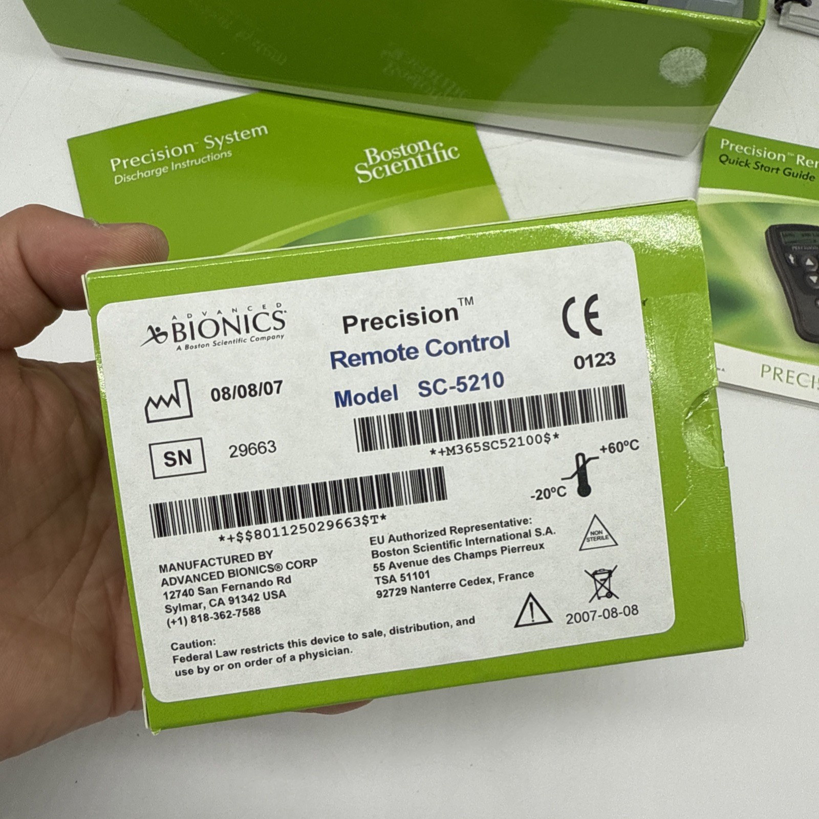 Boston Scientific Precision Programmer Kit Remote Control SC-5210 w/ Belt Clip