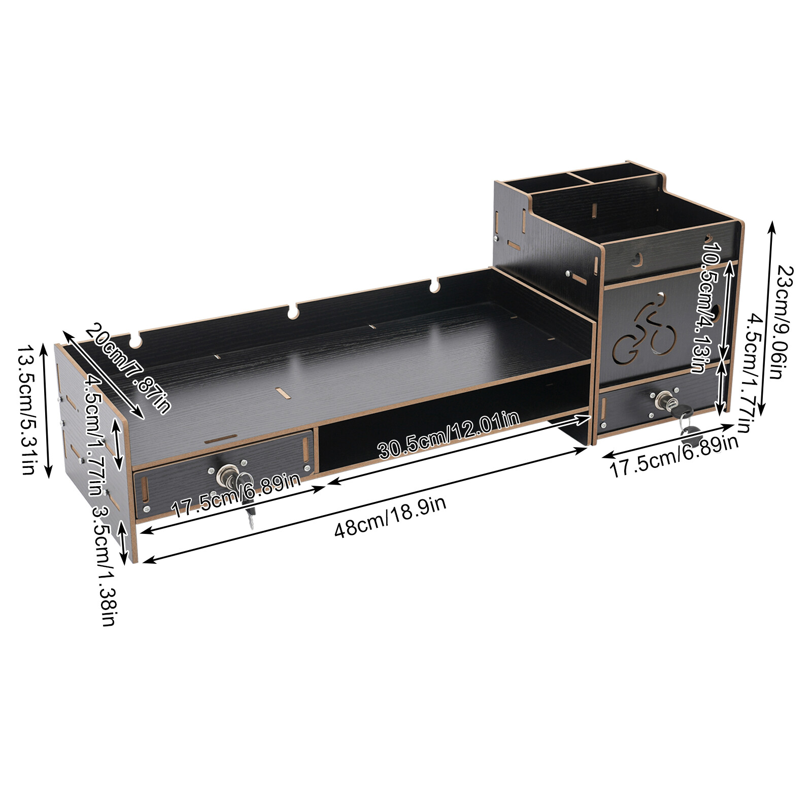 Desktop Monitor Stand Monitor Stand Organizer Computer Monitor Riser w/ Drawer