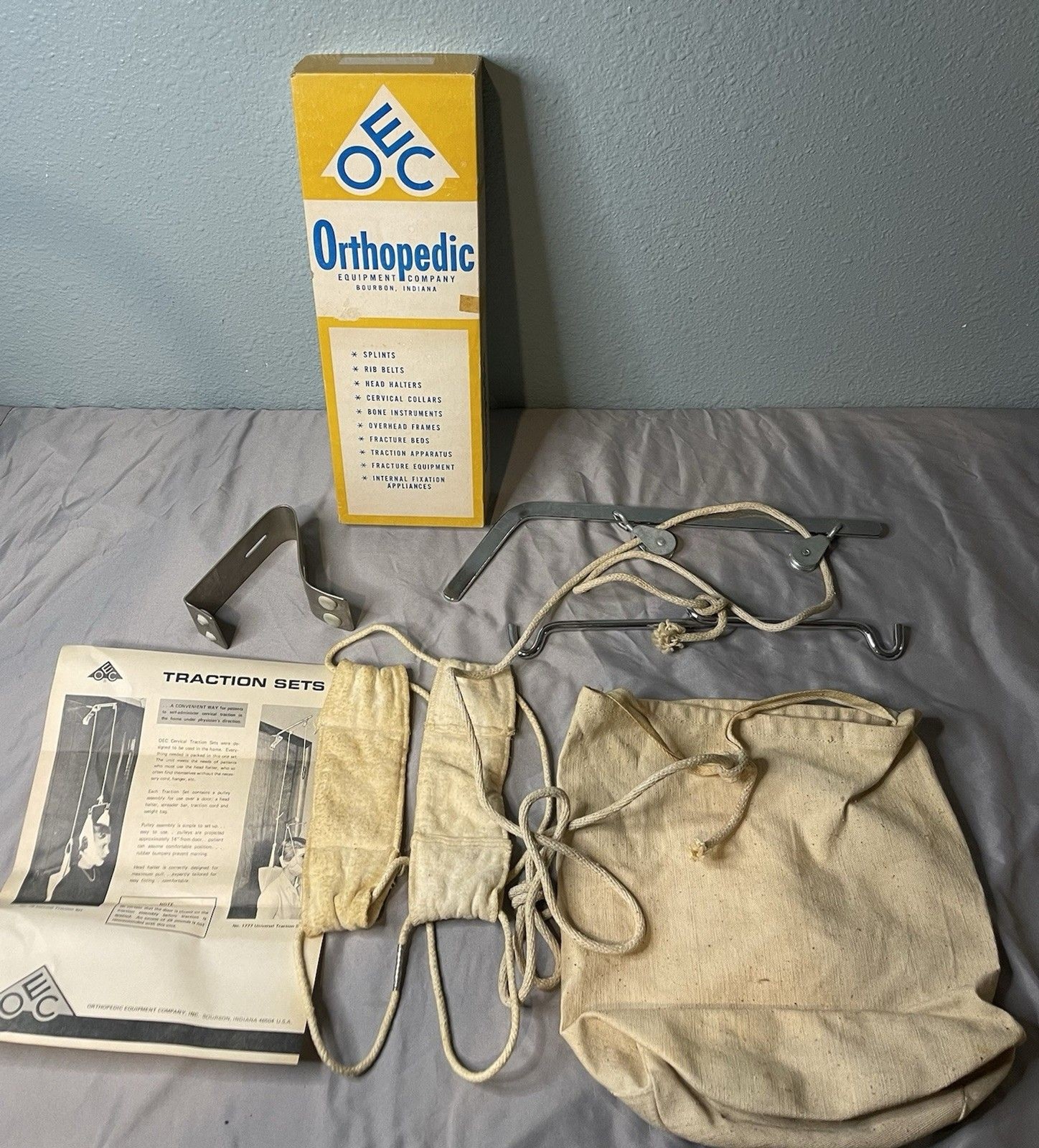 VTG Orthopedic Equipment Company Universal Traction Set Overdoor No 1777 1970s