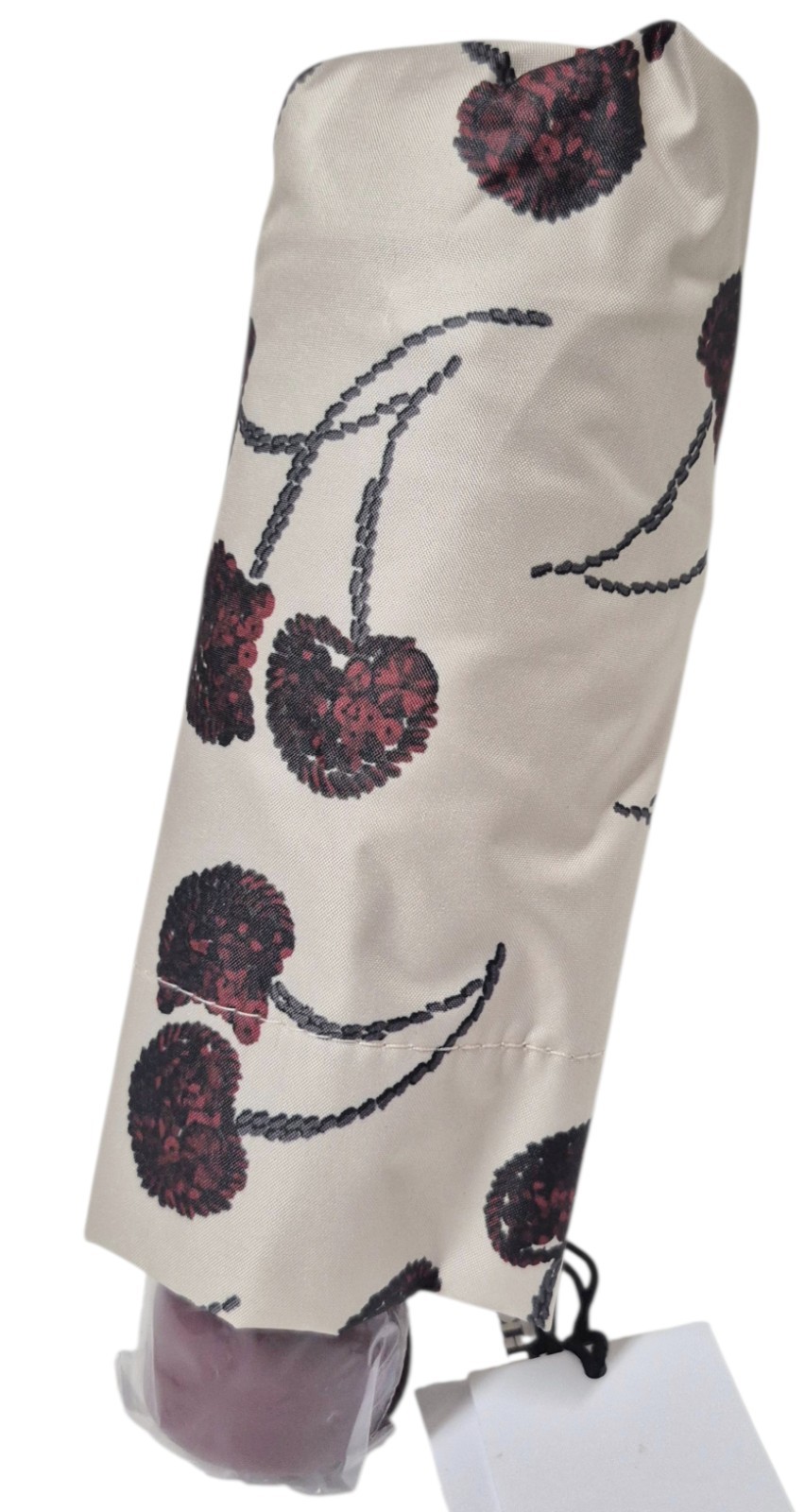 Coach UV Protection Mini Umbrella with Cherry Print Silver Chalk Multi CDF36 NWT