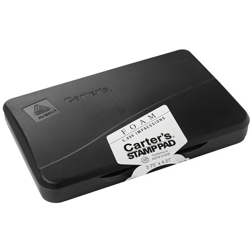 Carter's Stamp Pad Black Ink (21381) 166850 Black Ink Pad Rubber Stamp Foam Eco