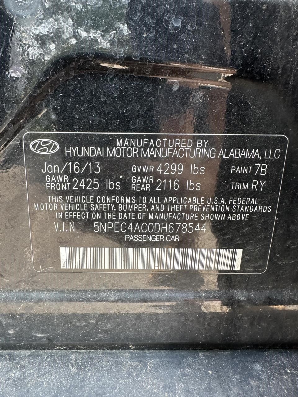 SONATA 2013 Door Lock Actuator 1379957 OEM