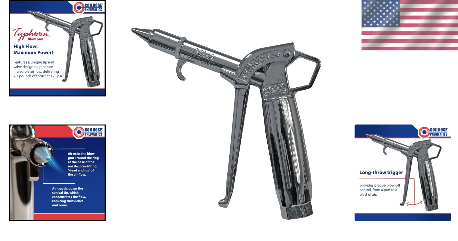 Typhoon Pro High Volume Gun - 34 CFM, 2.1 lbf. Thrust