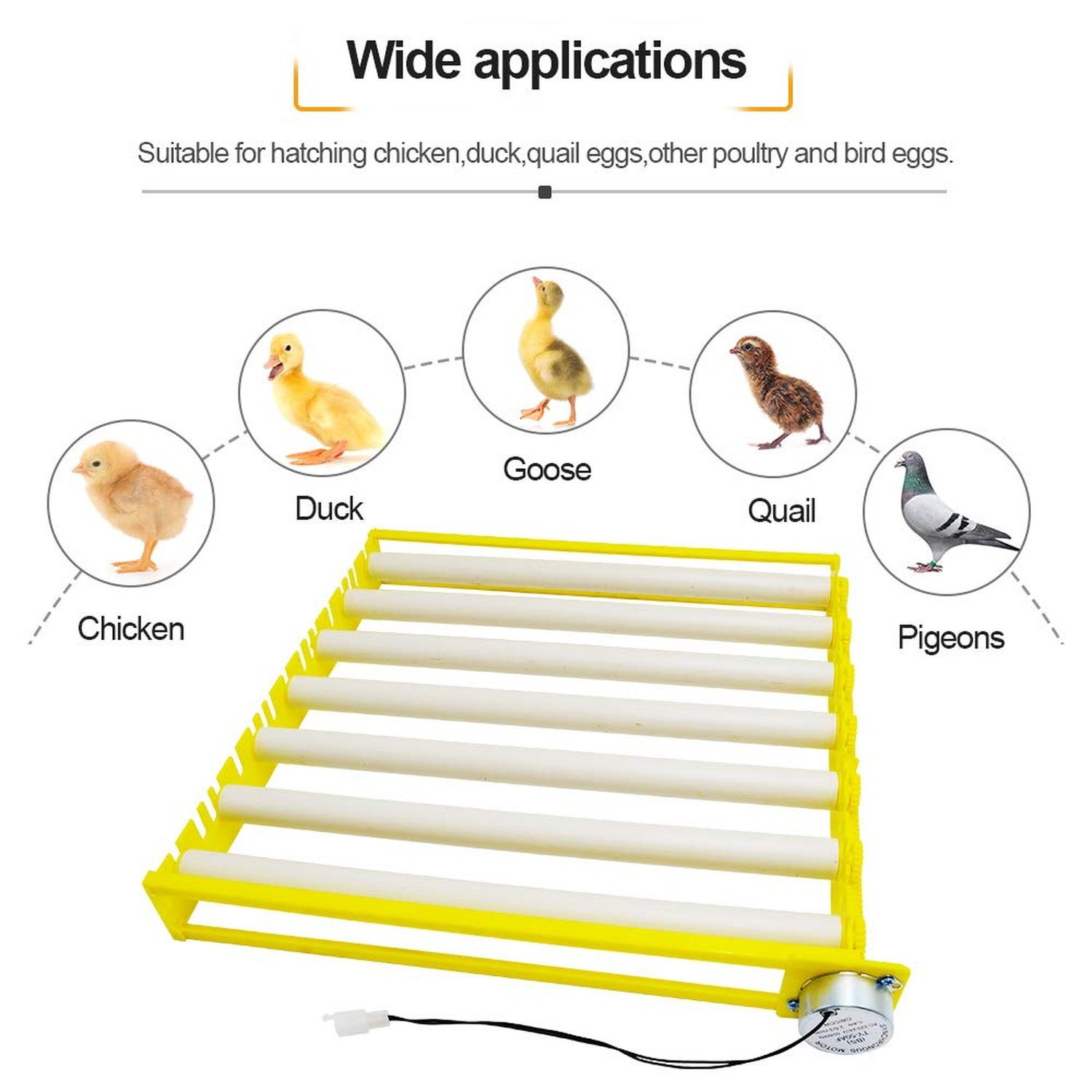 HBtree Automatic Multifunction Incubator Egg Tray Turning Hatcher for Chicken...