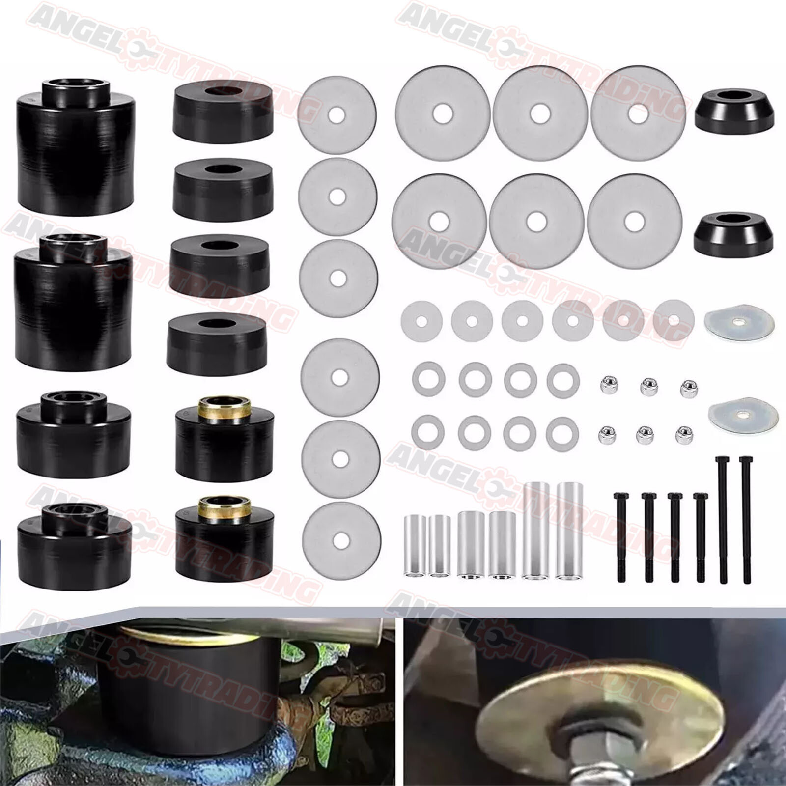 4.4123R Cab Body Mount Bushing Set For 1980-1998 Ford F150 F250 F350 2WD 4WD