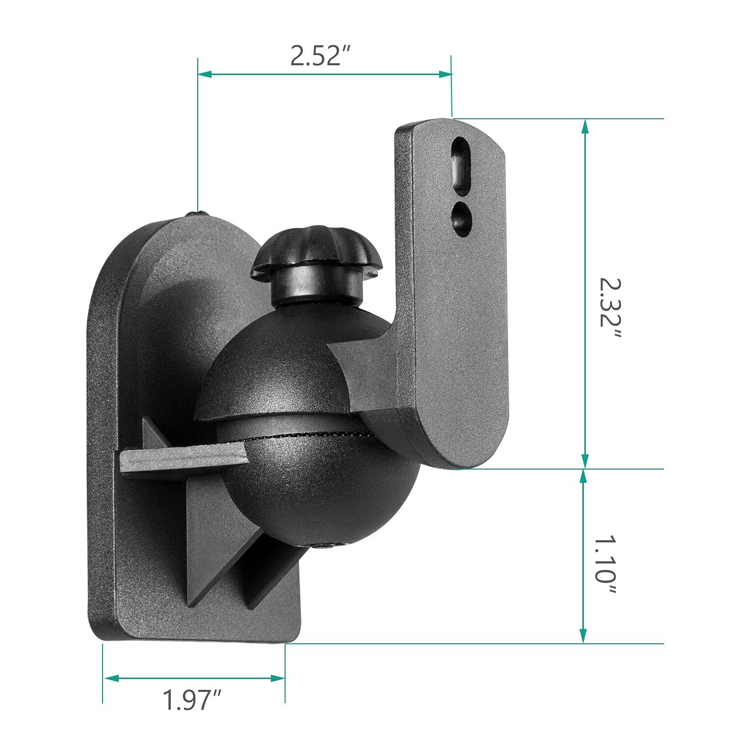 Speaker Wall Ceiling Mounts One Pair, Bookshelf Speaker Wall Mount Brackets, ...