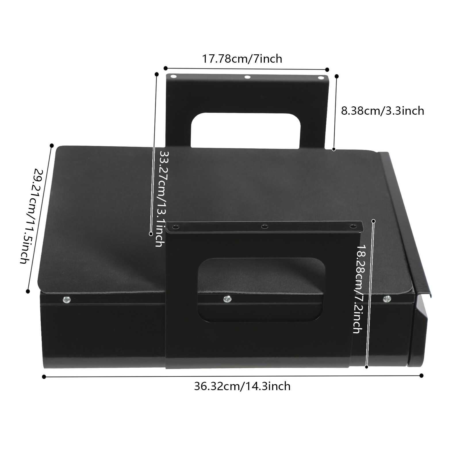 11.5*14.3in (L*W) Under Desk Pull-Out Drawer Lockable Sliding Storage Drawer