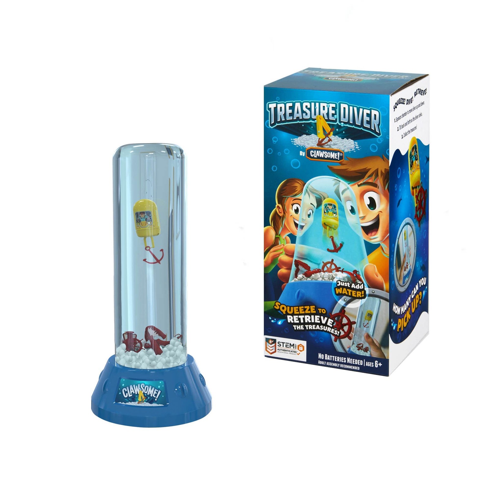 CLAWSOME Treasure Diver RetroCool Sea Diver Kids Game STEM Game for Boys and Gi