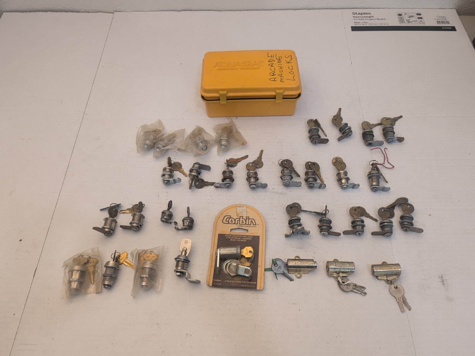 Log Of 33 Vtg Arcade Cabinet Desk Locks w Keys Hudson Fort Lock Rocket Chicago +
