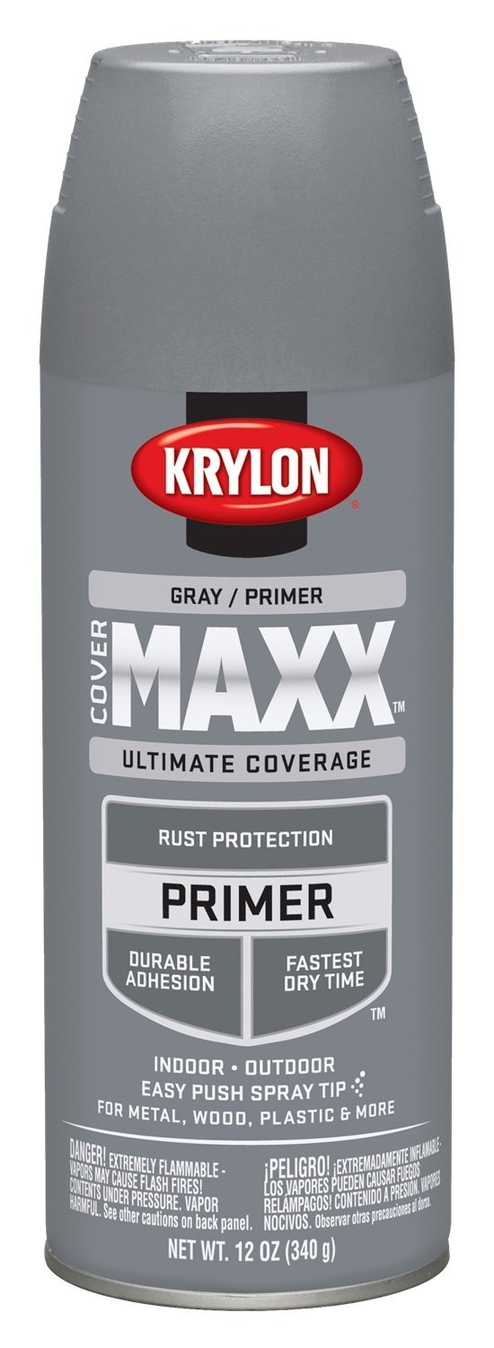 Krylon K09183007 COVERMAXX Primer, Gray, 12 Ounce