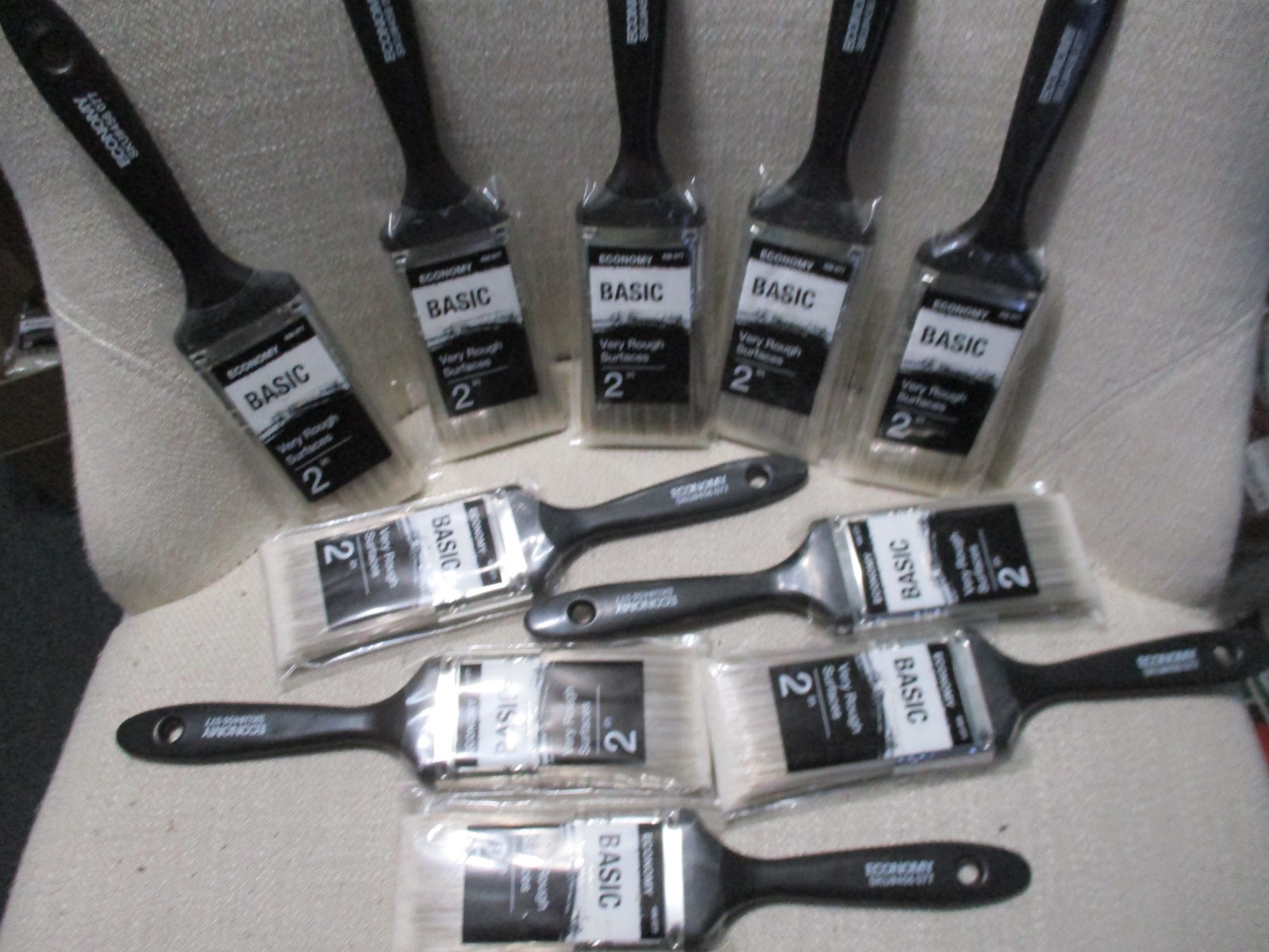 10 Pack 2" Economy Latex Paint Brushes New Very Rough Surfaces