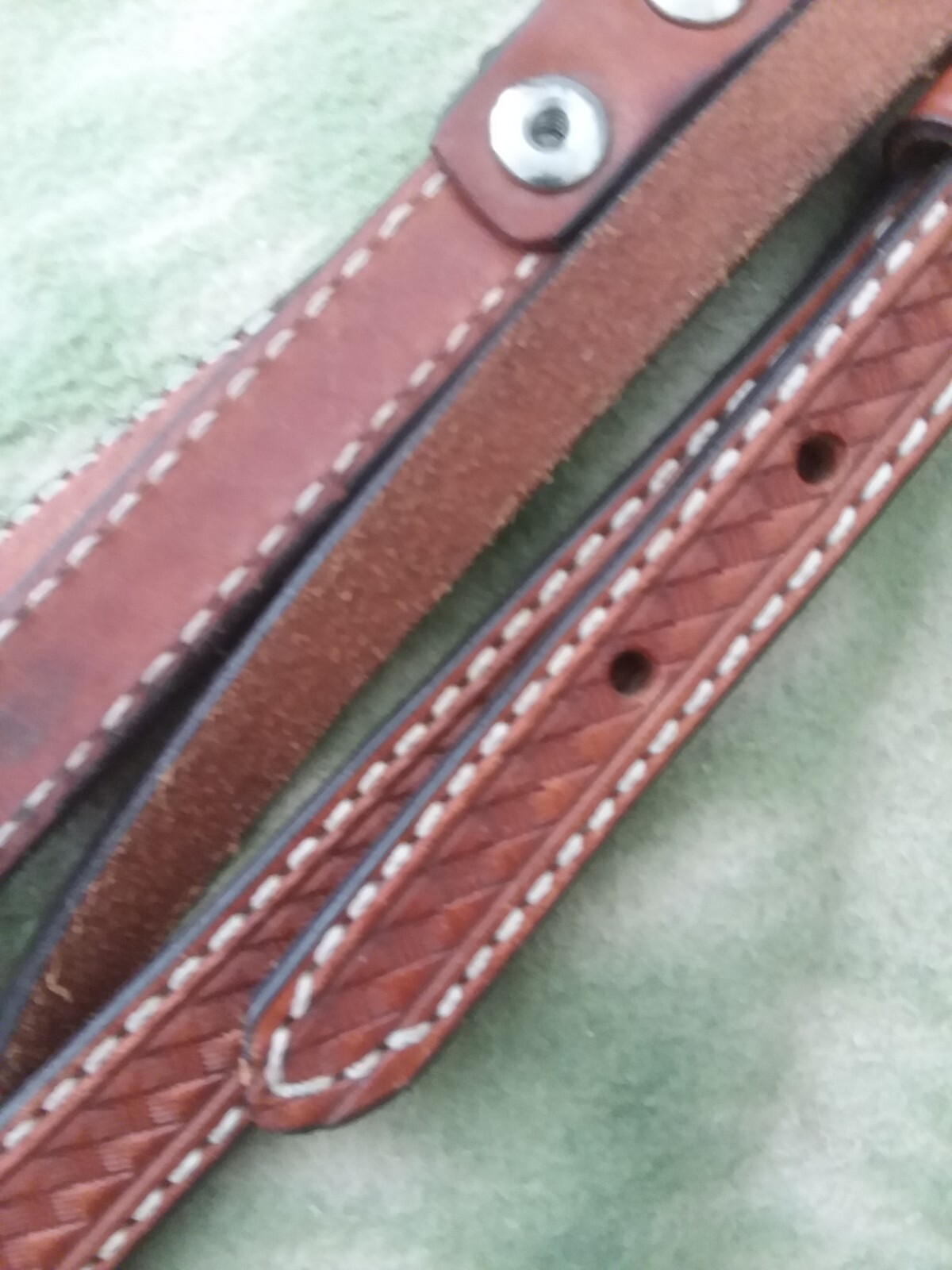 Tooled show bridle with sterling buckles, Fleming conchos & nice correction bit