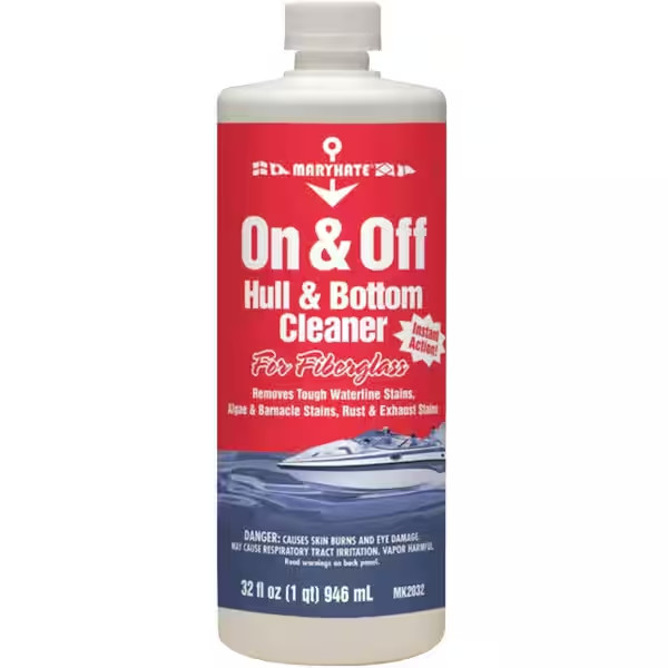 MaryKate On & Off Hull & Bottom Cleaner for Fiberglass Boat #MK2032 (32oz) 1 Qt