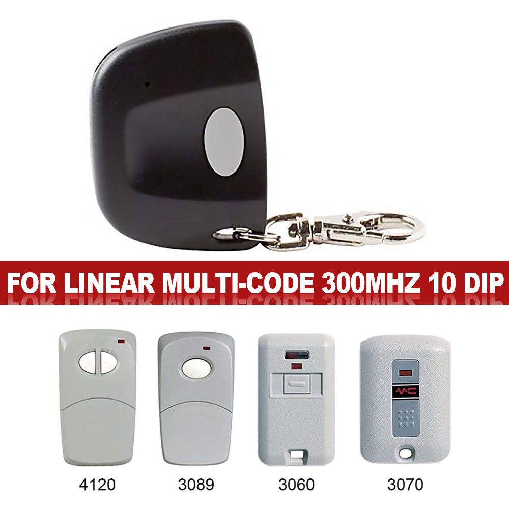 Multi-Code 3089 308911 Gate Garage Door Opener 300MHz 10 DIP Code Remote Control