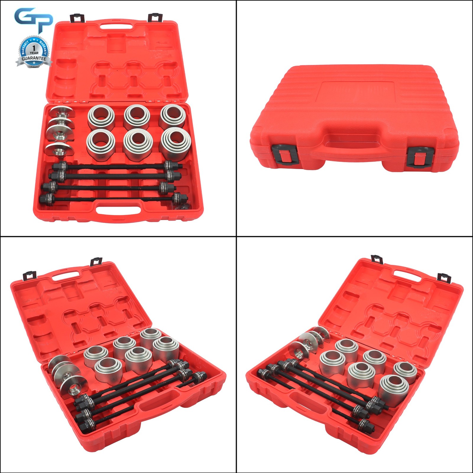Universal Press & Pull Sleeve Kit Bushing Bearing Removal Install Tool Set 28Pcs