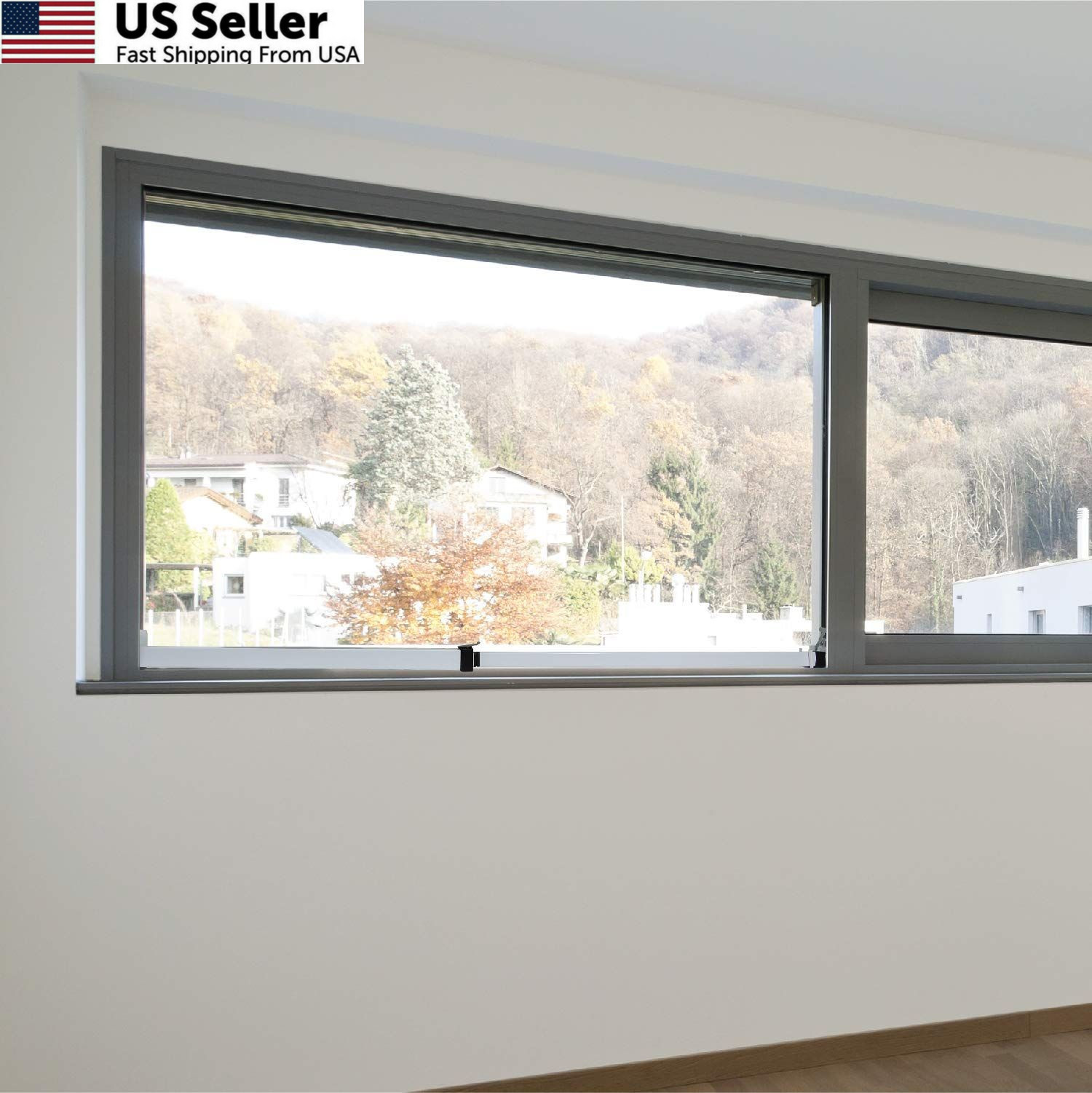 SECURITYMAN Sliding Door Security Bar-Child Proof One Size", White