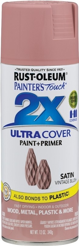 CASE OF (6) RUSTOLEUM 299887 ULTRA COVER 2X SATIN VINTAGE BLUSH SPRAY PAINT