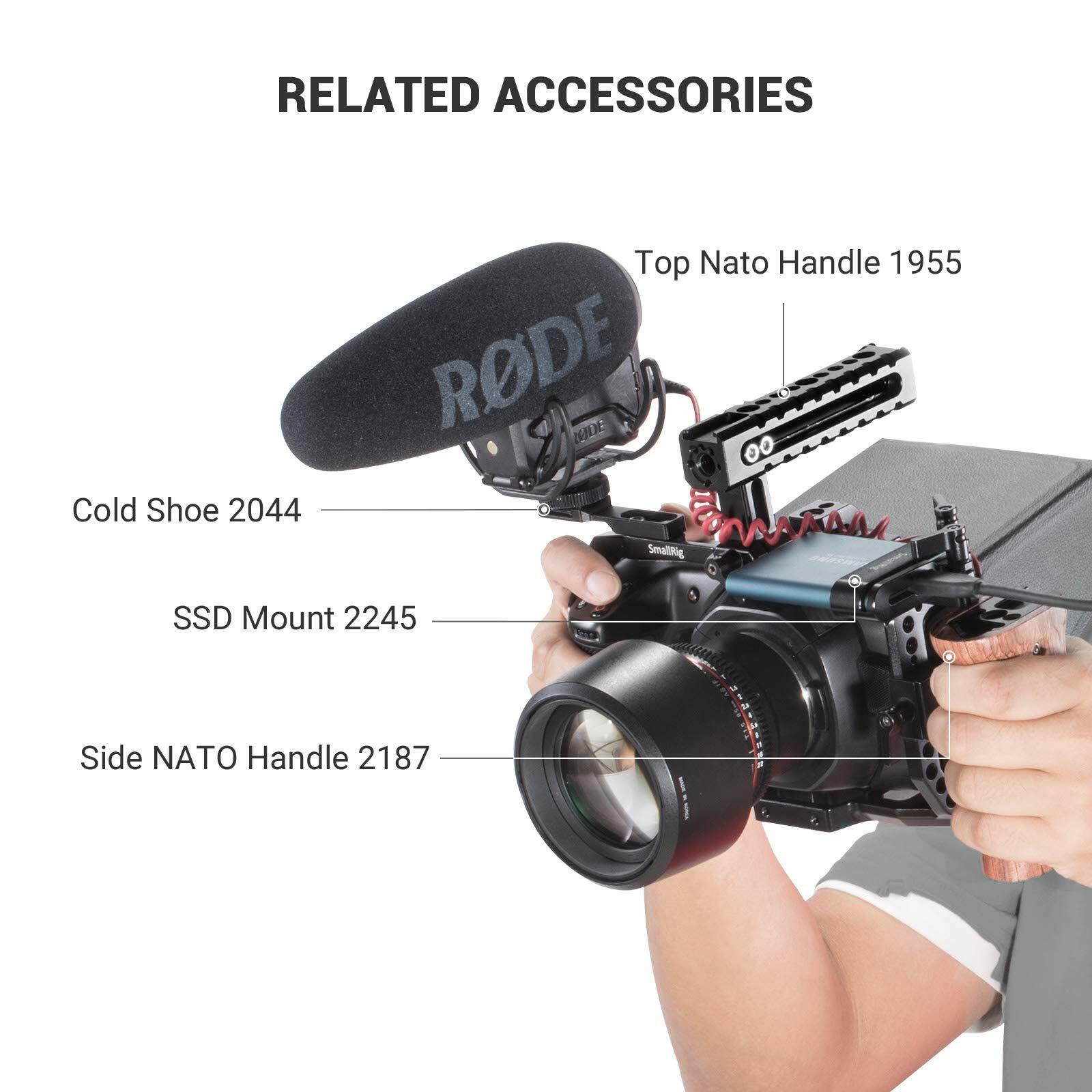 SmallRig T5 SSD Holder Mount for Samsung for BMPCC 4K / 6K Camera Cage 2245B